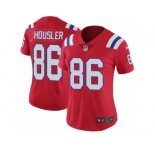 Women's Nike New England Patriots #86 Rob Housler Vapor Untouchable Limited Red Alternate NFL Jersey