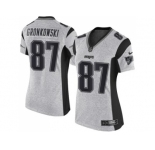 Women's Nike New England Patriots #87 Rob Gronkowski Gray Stitched NFL Limited Gridiron Gray II Jersey