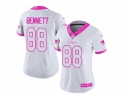 Women's Nike New England Patriots #88 Martellus Bennett Limited Rush Fashion Pink NFL Jersey