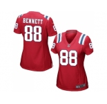 Women's Nike New England Patriots #88 Martellus Bennett Red Alternate Stitched NFL Jersey