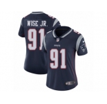Women's Nike New England Patriots #91 Deatrich Wise Jr Vapor Untouchable Limited Navy Blue Team Color NFL Jersey