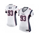 Women's Nike New England Patriots #93 Lawrence Guy Limited White NFL Jersey