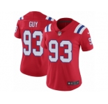 Women's Nike New England Patriots #93 Lawrence Guy Vapor Untouchable Limited Red Alternate NFL Jersey