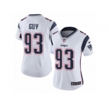 Women's Nike New England Patriots #93 Lawrence Guy Vapor Untouchable Limited White NFL Jersey