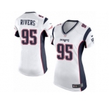Women's Nike New England Patriots #95 Derek Rivers Limited White NFL Jersey