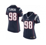 Women's Nike New England Patriots #98 Trey Flowers Limited Navy Blue Team Color NFL Jersey
