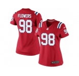 Women's Nike New England Patriots #98 Trey Flowers Limited Red Alternate NFL Jersey