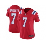 Women's Nike Patriots #7 Jacoby Brissett Red Alternate Stitched NFL Vapor Untouchable Limited Jersey