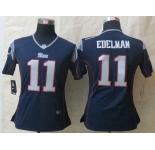 nike women nfl jerseys new england patriots #11 edelman blue[nike]