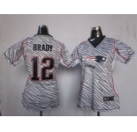nike women nfl jerseys new england patriots #12 brady [fem fan zebra]