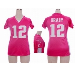 nike women nfl jerseys new england patriots #12 brady pink[draft him ii top]
