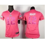 nike women nfl jerseys new england patriots #12 brady pink[nike]