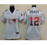 nike women nfl jerseys new england patriots #12 tom brady white[2012 fem fan]