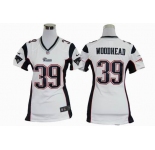 nike women nfl jerseys new england patriots #39 woodhead white[nike]