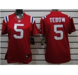 nike women nfl jerseys new england patriots #5 tebow red[nike limited]