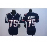 nike women nfl jerseys new england patriots #75 wilfork blue[nike]