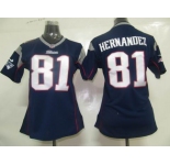 nike women nfl jerseys new england patriots #81 hernandez blue[nike]