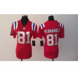 nike women nfl jerseys new england patriots #81 hernandez red[nike]