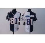 nike women nfl jerseys new england patriots #81 hernandez white-blue[nike split]