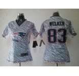 nike women nfl jerseys new england patriots #83 welker [fem fan zebra]