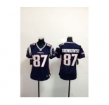 nike women nfl jerseys new england patriots #87 gronkowski blue[2015 new nike]