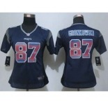 nike women nfl jerseys new england patriots #87 gronkowski blue[Strobe Limited]