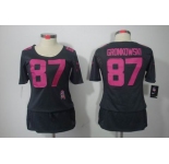 nike women nfl jerseys new england patriots #87 gronkowski dk.grey[breast cancer awareness]
