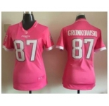 nike women nfl jerseys new england patriots #87 gronkowski pink[2015 nike]