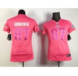nike women nfl jerseys new england patriots #87 gronkowski pink[nike]