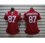 nike women nfl jerseys new england patriots #87 gronkowski red[nike limited]