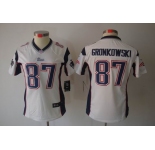 nike women nfl jerseys new england patriots #87 gronkowski white[nike limited]