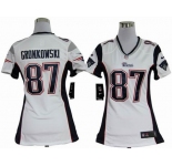 nike women nfl jerseys new england patriots #87 gronkowski white[nike]