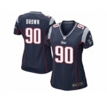 nike women nfl jerseys new england patriots #90 malcom brown blue[nike]