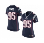nike women nfl jerseys new england patriots #95 jones blue[nike]