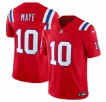 Youth New England Patriots #10 Drake Maye Red 2024 Draft F.U.S.E. Vapor Limited Football Stitched Jersey