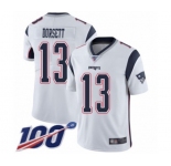 Youth New England Patriots #13 Phillip Dorsett White Vapor Untouchable Limited Player 100th Season Football Jersey