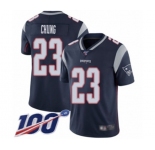 Youth New England Patriots #23 Patrick Chung Navy Blue Team Color Vapor Untouchable Limited Player 100th Season Football Jersey