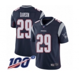 Youth New England Patriots #29 Duke Dawson Navy Blue Team Color Vapor Untouchable Limited Player 100th Season Football Jersey