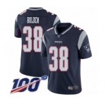 Youth New England Patriots #38 Brandon Bolden Navy Blue Team Color Vapor Untouchable Limited Player 100th Season Football Jersey