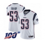 Youth New England Patriots #53 Kyle Van Noy White Vapor Untouchable Limited Player 100th Season Football Jersey