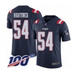 Youth New England Patriots #54 Dont'a Hightower Limited Navy Blue Rush Vapor Untouchable 100th Season Football Jersey