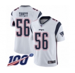Youth New England Patriots #56 Andre Tippett White Vapor Untouchable Limited Player 100th Season Football Jersey