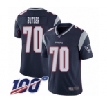 Youth New England Patriots #70 Adam Butler Navy Blue Team Color Vapor Untouchable Limited Player 100th Season Football Jersey