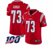 Youth New England Patriots #73 John Hannah Limited Red Inverted Legend 100th Season Football Jersey