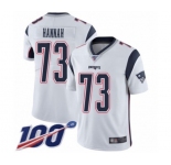 Youth New England Patriots #73 John Hannah White Vapor Untouchable Limited Player 100th Season Football Jersey