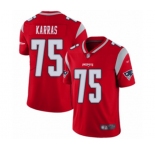 Youth New England Patriots #75 Ted Karras Limited Red Inverted Legend Football Jersey