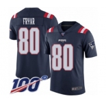 Youth New England Patriots #80 Irving Fryar Limited Navy Blue Rush Vapor Untouchable 100th Season Football Jersey