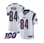 Youth New England Patriots #84 Benjamin Watson White Vapor Untouchable Limited Player 100th Season Football Jersey
