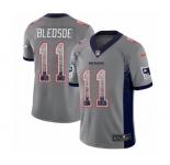 Youth Nike New England Patriots #11 Drew Bledsoe Limited Gray Rush Drift Fashion NFL Jersey