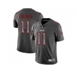 Youth Nike New England Patriots #11 Julian Edelman Gray Static NFL Vapor Untouchable Limited Jersey
